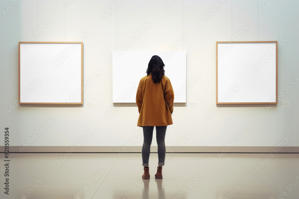 Fototapeta premium PNG art exhibition picture frame mockup, transparent design