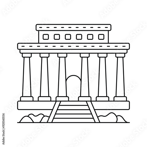 Lincoln Memorial vector design, monument in washington dc