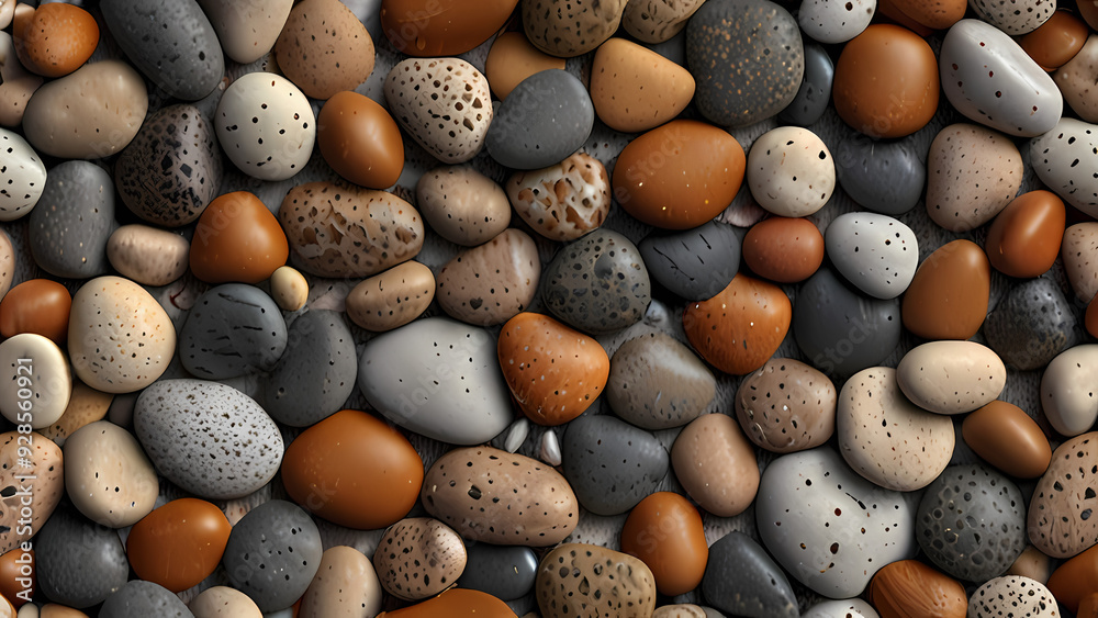 abstract illustration that represents gravel through dynamic shapes and patterns