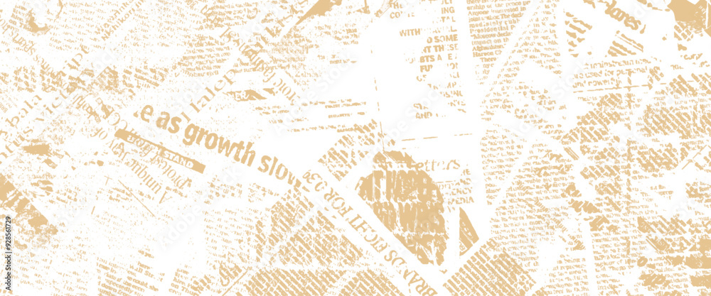 Vector vintage old newspapers template texture, grunge paper texture blank textured pattern space for text.