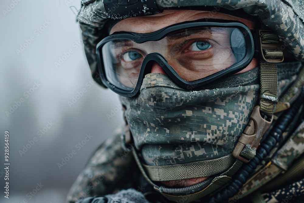 Generative ai photo of military officer war battlefield Generative ai photo of military officer war battlefield