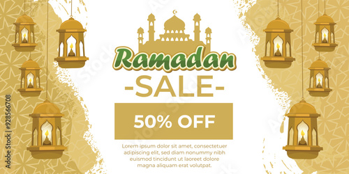 Free beautiful ramadan sale banner template
