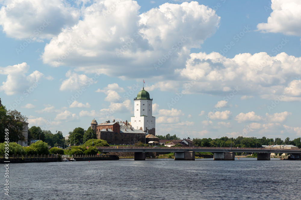 Vyborg, Russia - July 25, 2024 : Streets, sights of a beautiful ancient city. Vyborg, Russia - July 25, 2024 : Streets, sights of a beautiful ancient city.