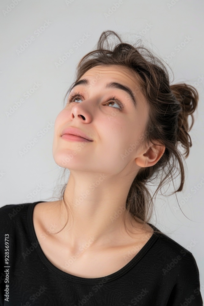 person loking up to a copy space to your concept person loking up to a copy space to your concept