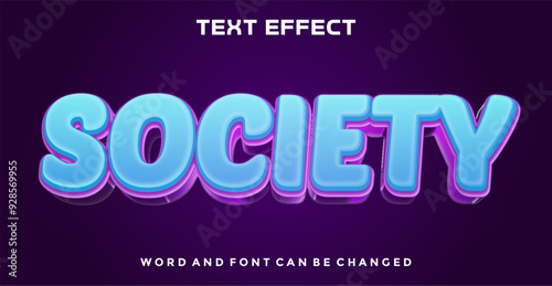 Society editable text effect