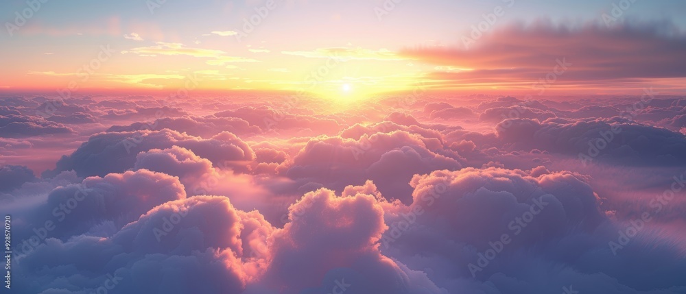 Tranquil Dawn: Soft Pastel Colors and Golden Glow in Serene Morning Sky Tranquil Dawn: Soft Pastel Colors and Golden Glow in Serene Morning Sky