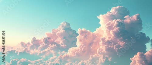 Tranquil Pastel-Colored Clouds in Clear Blue Sky - High-Resolution 8K UHD Background of Calm and Serenity