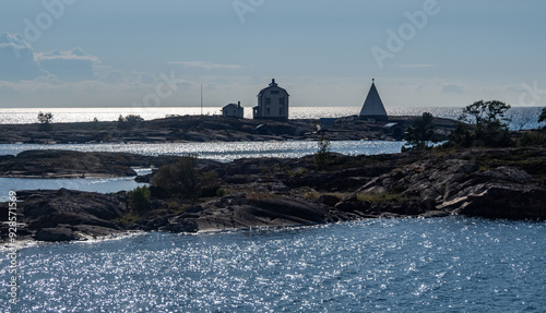 sailing into Mariehamn harbour sweden Europe photo