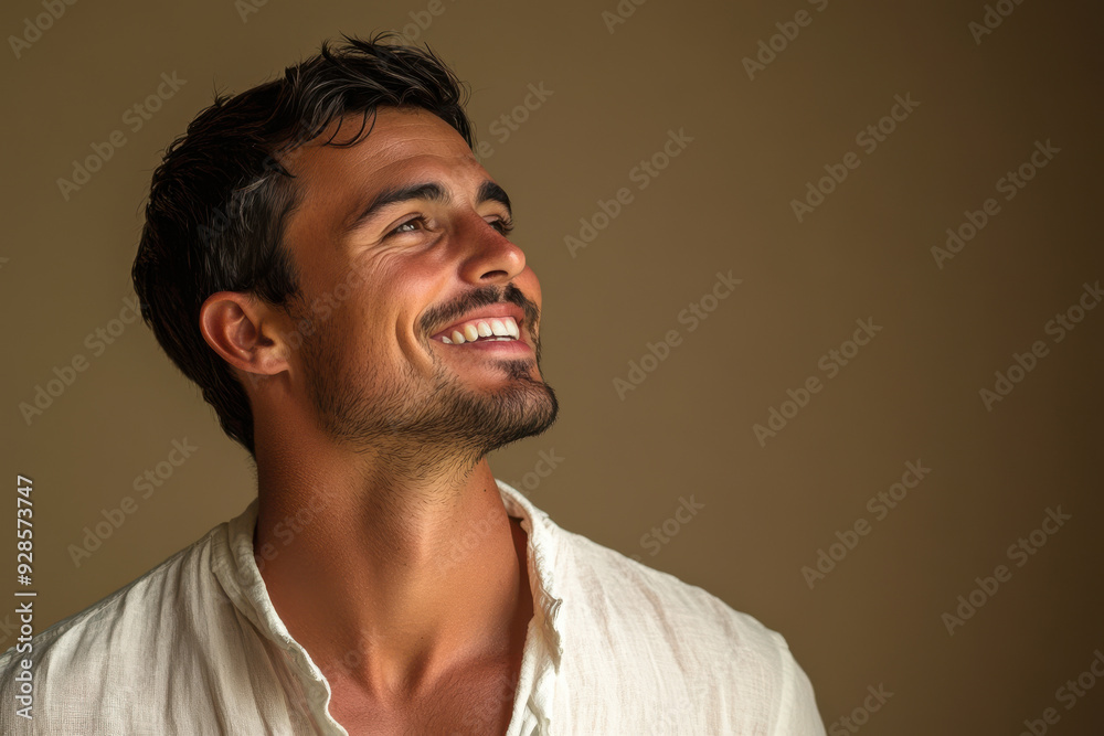 Obraz premium A close up of a man's face