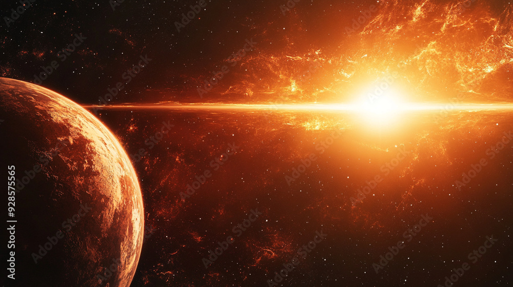 Obraz premium Sun light in space