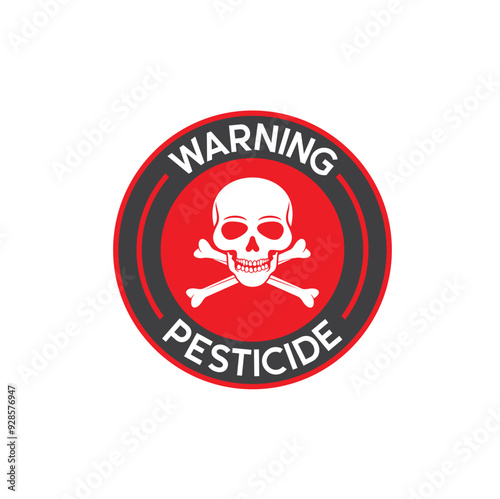 symbol of warning pesticide, vector art.