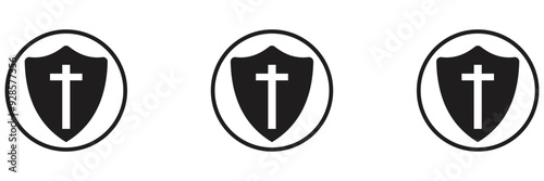Shield with cross icon