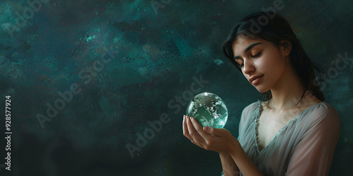 Magical Crystal Ball Gazing | Unlocking Mystical Insights and Deep Reflection
 photo