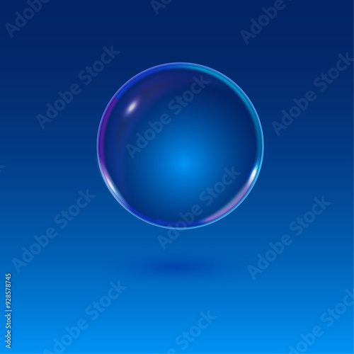Crystal purple ball on abstract background