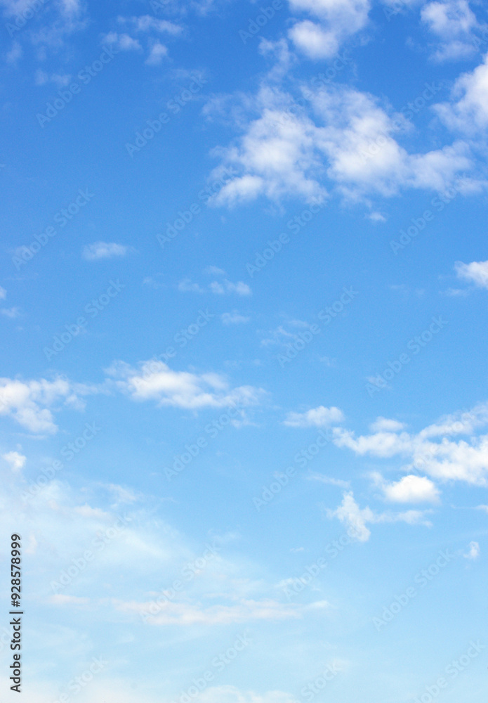 White clouds in blue sky