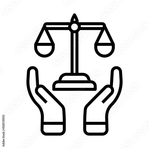 Legal Rights line icon