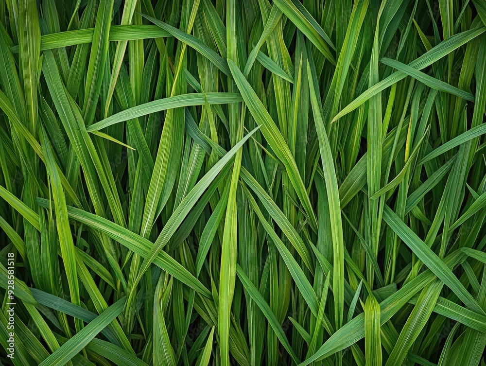 Lush Green Blades of Grass Intertwined, Creating a Complex and Abstract Pattern of Nature's Beauty Lush Green Blades of Grass Intertwined, Creating a Complex and Abstract Pattern of Nature's Beauty