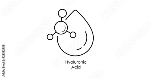 Hyaluronic Acid Structure Vector Illustration Icon