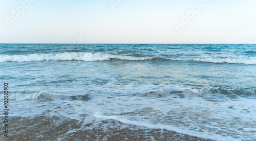 Evening  time at the seashore with relaxing landscape photo