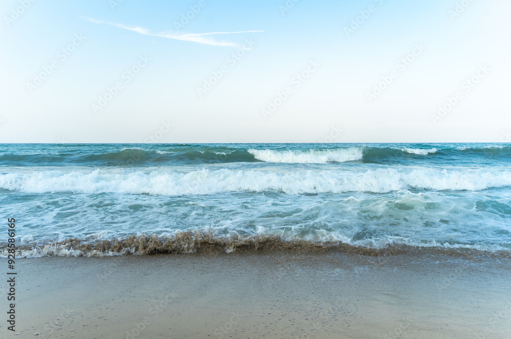 Evening time at the seashore with relaxing landscape Evening time at the seashore with relaxing landscape