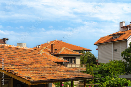 Wallpaper Mural Tupical Bolgarian tile roof in the summer day Torontodigital.ca