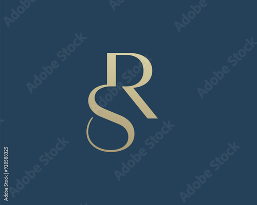 RS or SR letter logo icon design. Classic style luxury initials monogram.