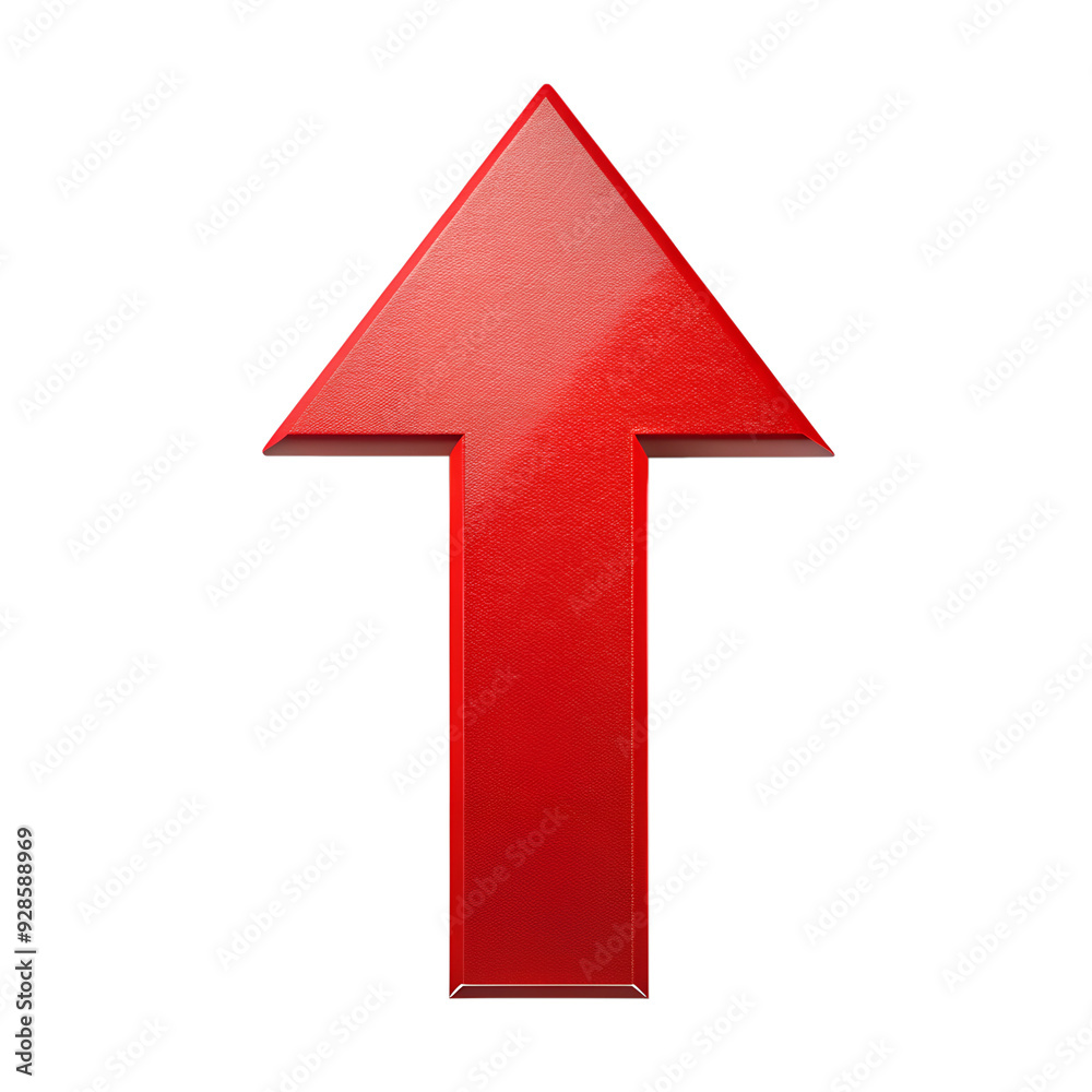 Red arrow up line isolated on transparent background Red arrow up line isolated on transparent background