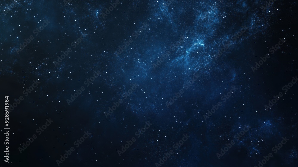 Naklejka premium A serene night sky filled with stars and cosmic elements.