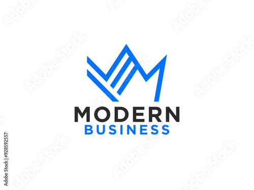 Free Download Royal Crown Logo. Geometric Crown Line Icon isolated on White Background. Usable for Business and Branding Logos. - GFXLoad