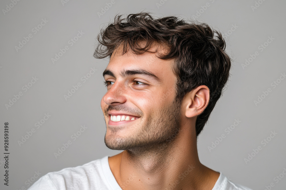 A close up of a man's face