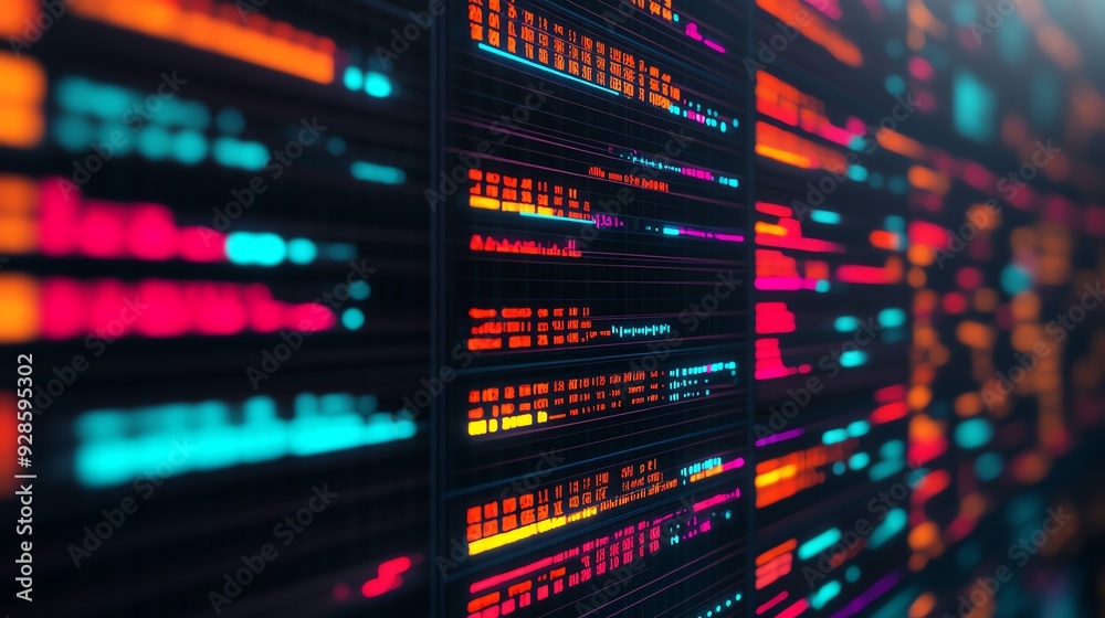 Business losses, holographic price drop, futuristic economic downturn, neon digital interface Business losses, holographic price drop, futuristic economic downturn, neon digital interface