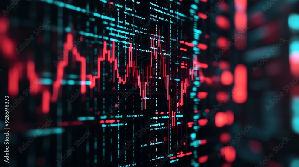 Price plummet, holographic business impact, futuristic financial crisis, dark digital visualization Price plummet, holographic business impact, futuristic financial crisis, dark digital visualization