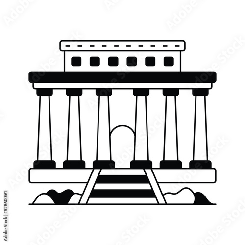 Lincoln Memorial vector design, monument in washington dc