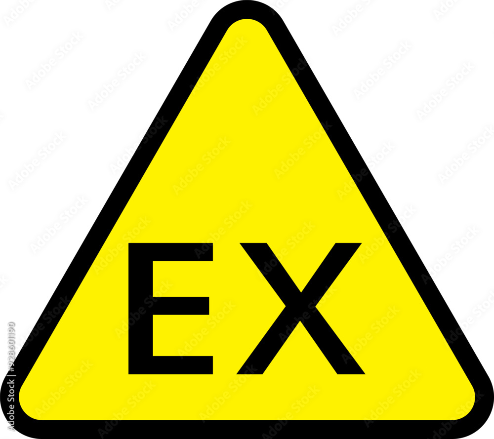 Yellow triangle warning biohazard, radioactive, nuclear and toxic sign icons set. Biohazard, chemical hazard warning triangular vector symbol stickers. Caution danger sign.