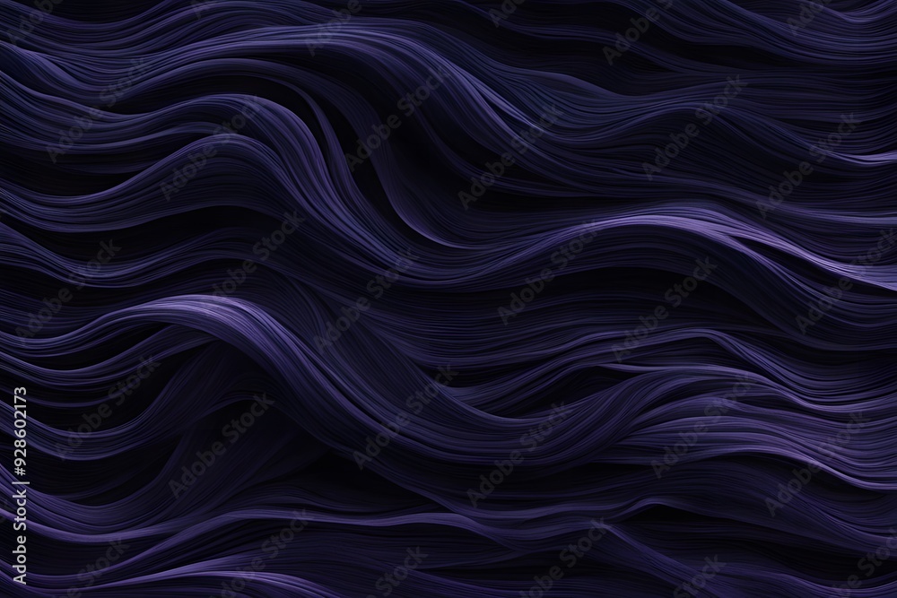 Deep rich waves in dark blues purples and blacks with a luxurious velvety texture, Ai Generated Deep rich waves in dark blues purples and blacks with a luxurious velvety texture, Ai Generated