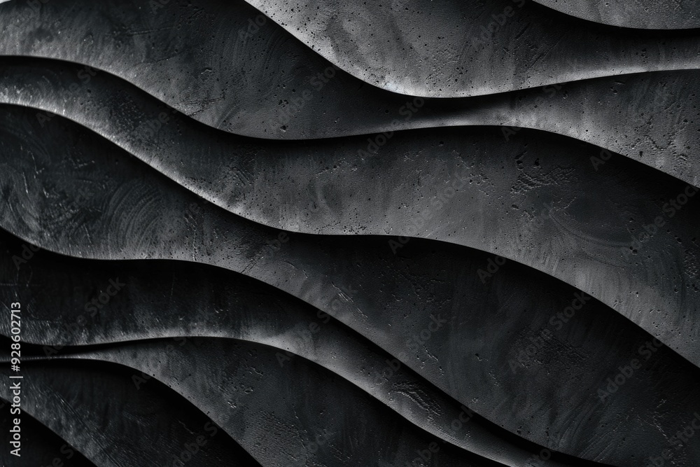 Obraz premium A close-up shot of a wavy pattern in black and white