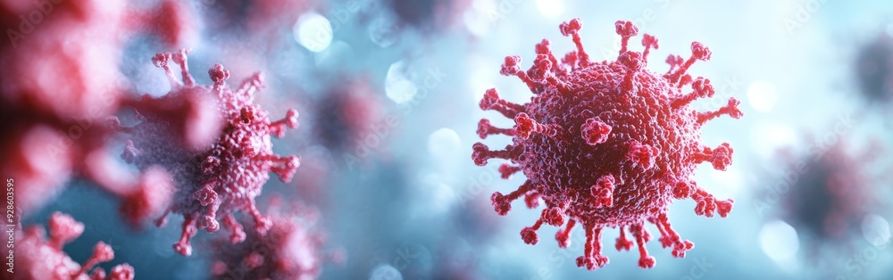 Detailed Closeup of Virus Particle in Vivid Colors Detailed Closeup of Virus Particle in Vivid Colors