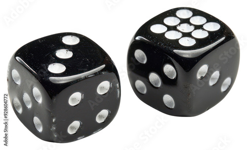 PNG Two black dice skating hockey sports. photo