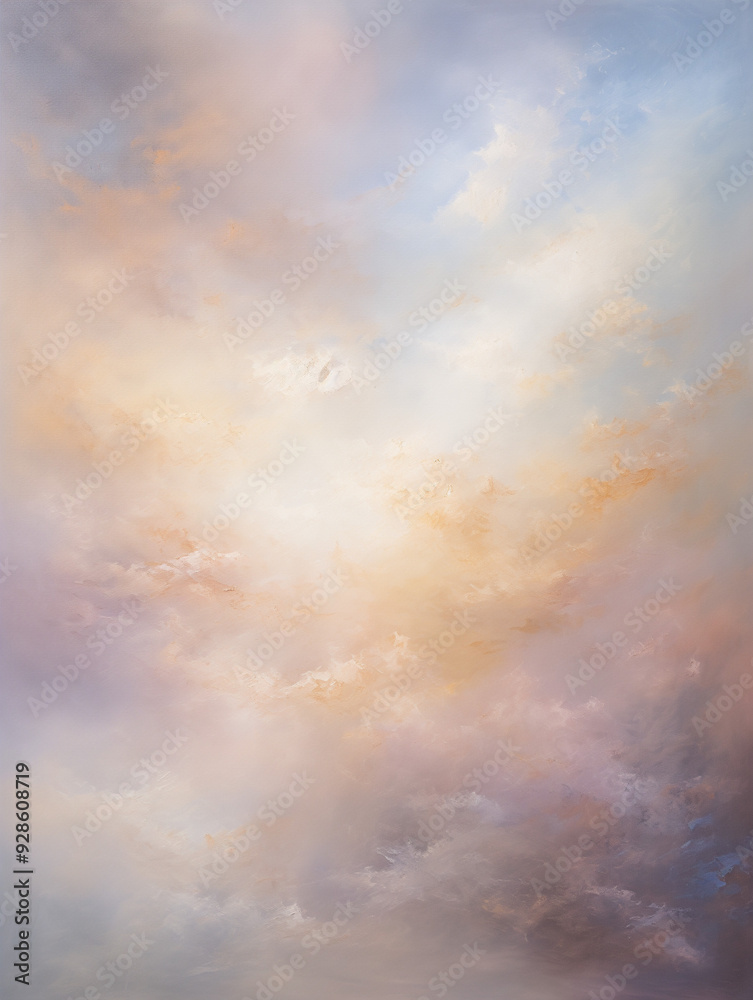 Dreamy Cloudscape in Soft Pastel Colors with a Serene Atmosphere Dreamy Cloudscape in Soft Pastel Colors with a Serene Atmosphere
