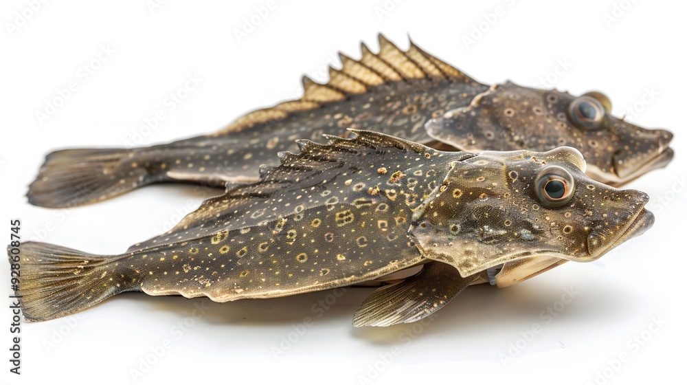 Mangrove gray snapper fish isolated white background full length raw Mangrove gray snapper fish isolated white background full length raw