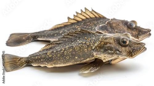 Mangrove gray snapper fish isolated white background full length raw photo