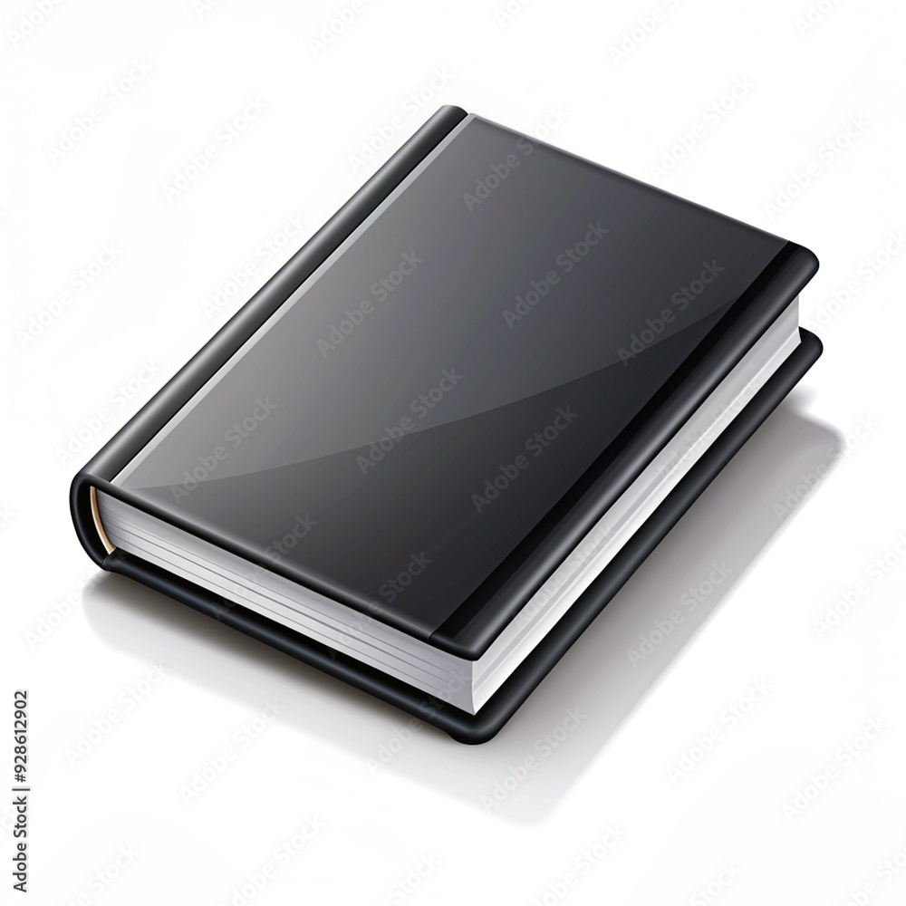 black vector notebook notebook on a white background
