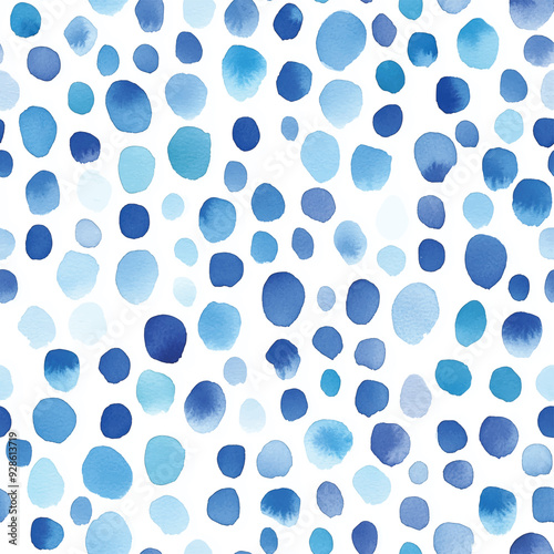 Watercolor circles seamless blue gradient pattern. Rounds abstract. Watercolor Dots Background. Watercolor Digital Paper, Watercolor Circles, Dots