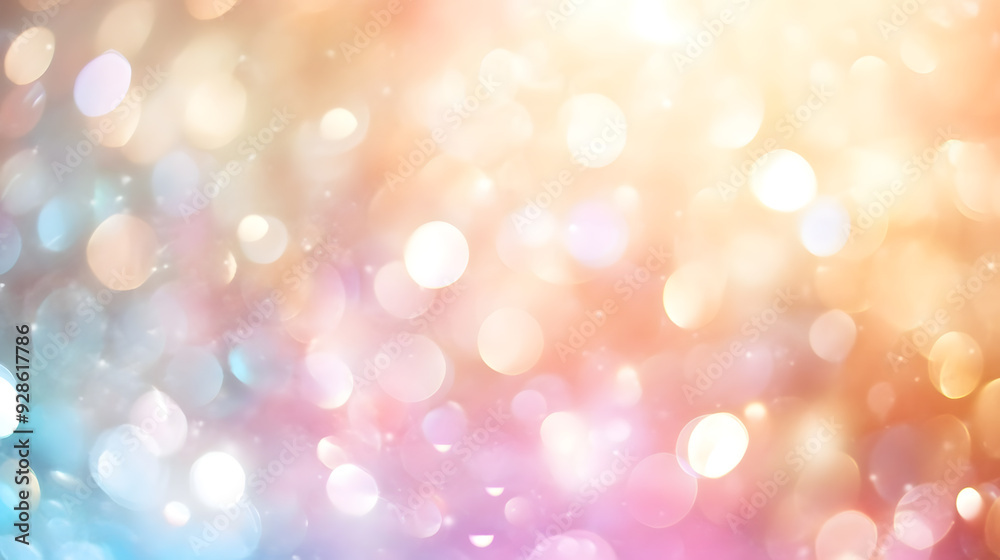 Soft bokeh background with colorful lights creating a dreamy atmosphere during a festive celebration Soft bokeh background with colorful lights creating a dreamy atmosphere during a festive celebration
