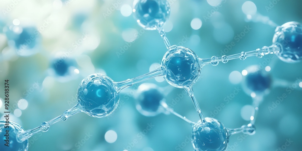 Abstract Molecular Science Background in Blue Tones Abstract Molecular Science Background in Blue Tones