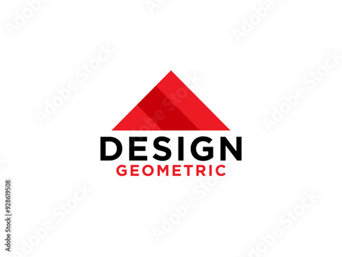 Abstract Mountain Logo. Geometric Shape Initial Letter M isolated on White Background. Usable for Business and Branding Logos.