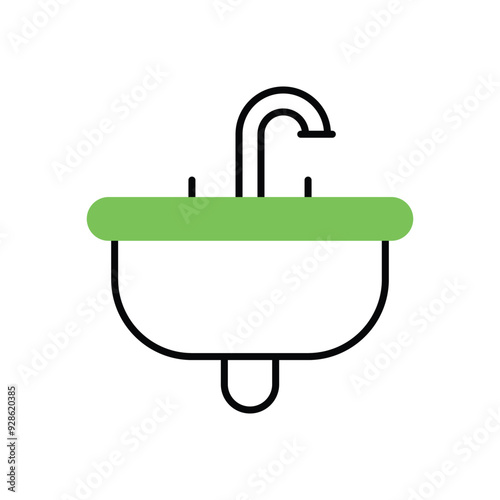 Washbasin vector icon