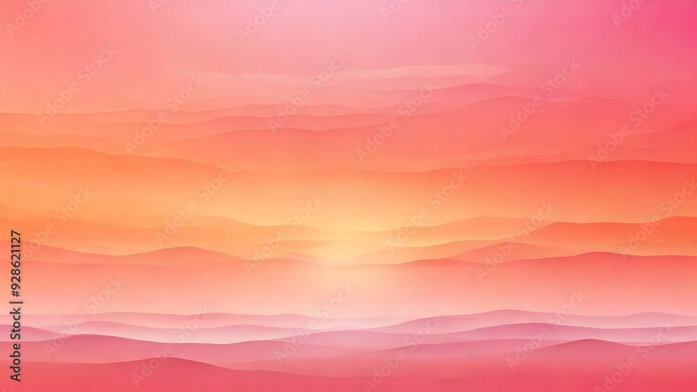 Orange, pink, and yellow layered mountains with fog, ideal for travel blogs, nature websites, and inspirational social media posts Orange, pink, and yellow layered mountains with fog, ideal for travel blogs, nature websites, and inspirational social media posts