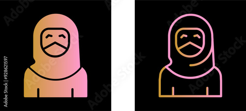 Woman with Niqab Vector Icon
