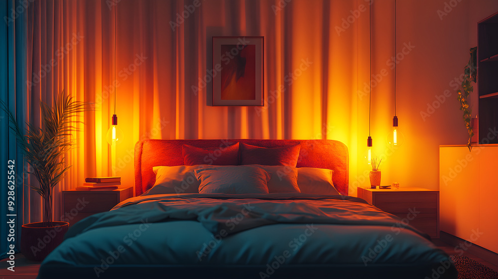 Cozy Bed Warm Lighting Home Sanctuary Cozy Bed Warm Lighting Home Sanctuary